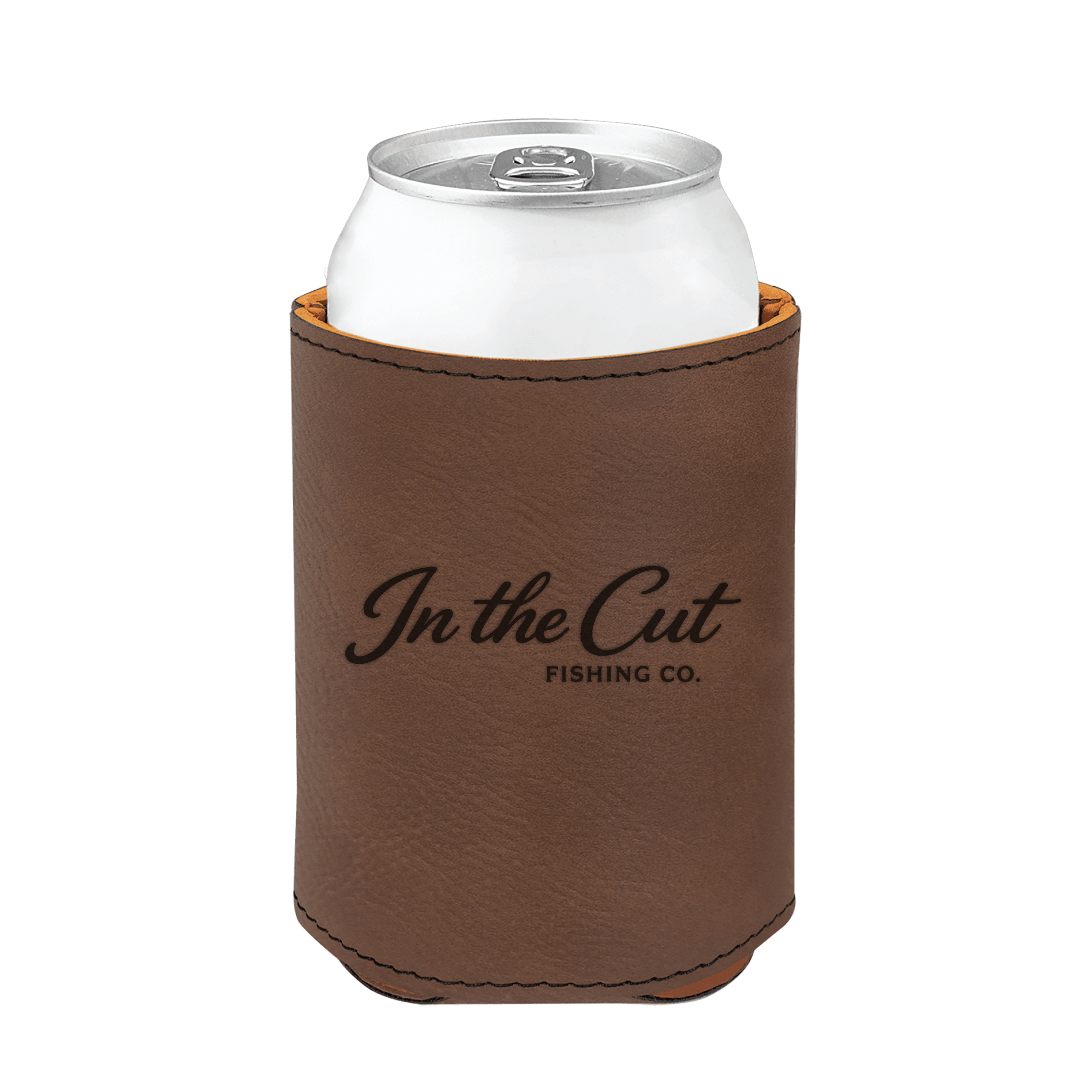 In The Cut Fishing Co. Leather Koozie