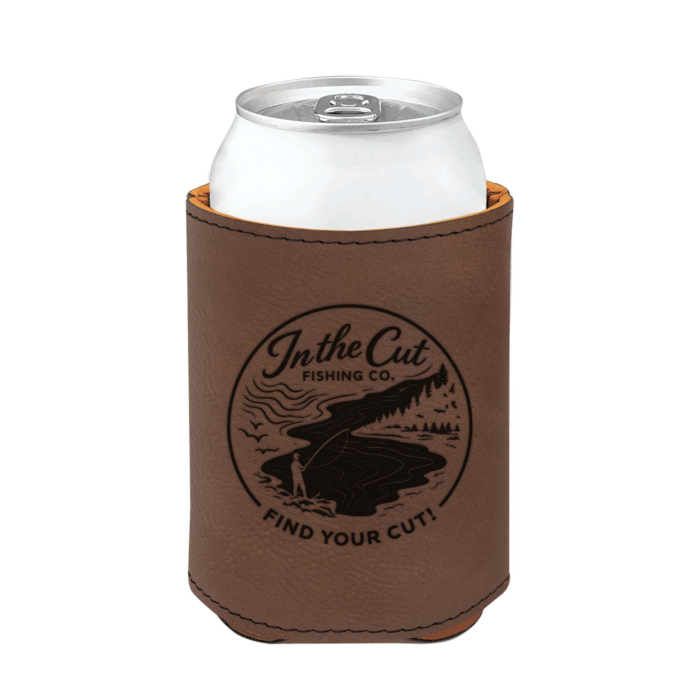 In The Cut Leather Koozie